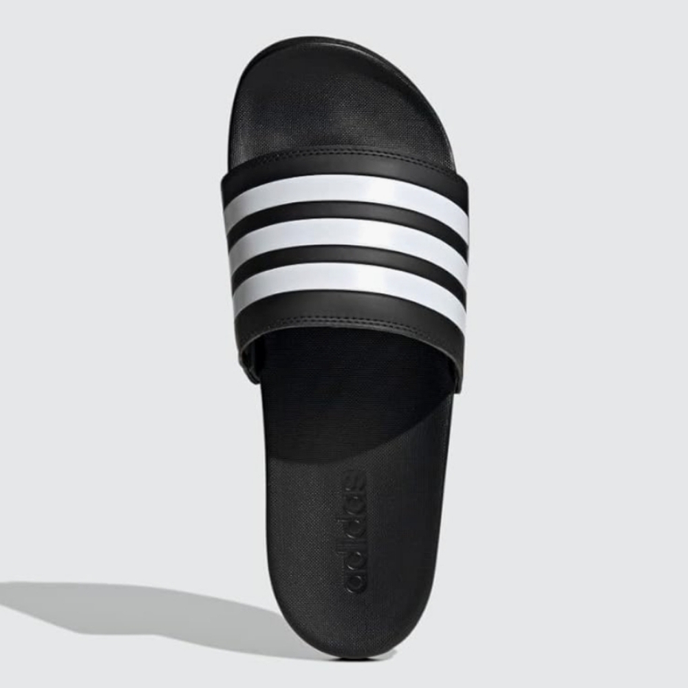 Adidas Adilette Comfort Mens Black White Slides